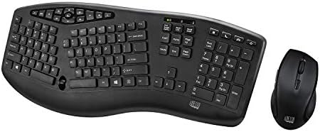 Adesso WKB-1600CB TruForm Wireless Ergonomic Keyboard & Optical Mouse Combo