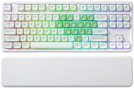 YUNZII B87 TKL Wireless Mechanical Keyboard (Matcha Heart,Cocoa V2 Switch)