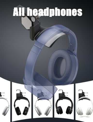 Clamp-On Headset Holder for Monitor, Adjustable Headphone Hanger