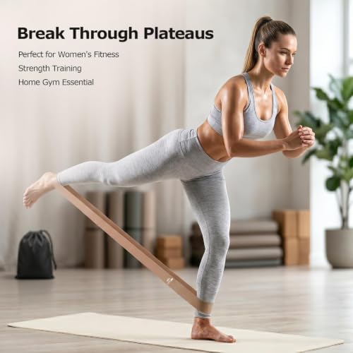 6-Pack Premium Natural Rubber Thickened Workout Resistance Bands Set for Home Gym & Physical Therapy, Anti-Snap Durable Exercise Bands for Full Body Strength Training, Legs, Glutes, Multi-Level