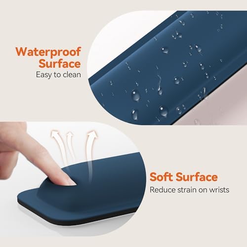 TECKNET Wrist Rest for Computer Keyboard Ergonomic, 1 in Thick, 17x3.3 in
