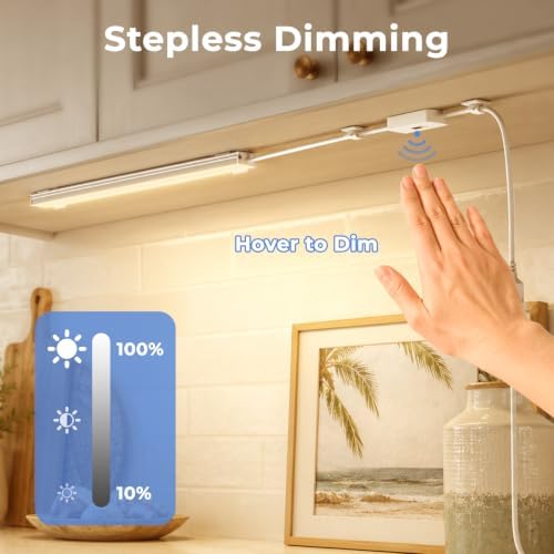 ASOKO 12Inch Hand Wave Activated Under Cabinet Lights-Warm White 3000K
