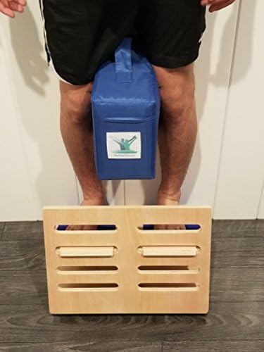 Pain Free At Sea Therapy Slant Board - Wooden Slant Board for Calf Stretching, The Only One With Interlocking Lip/Edge for Safety & Stability, 4-Level Adjustable Wedge Stretcher for Posture Exercise