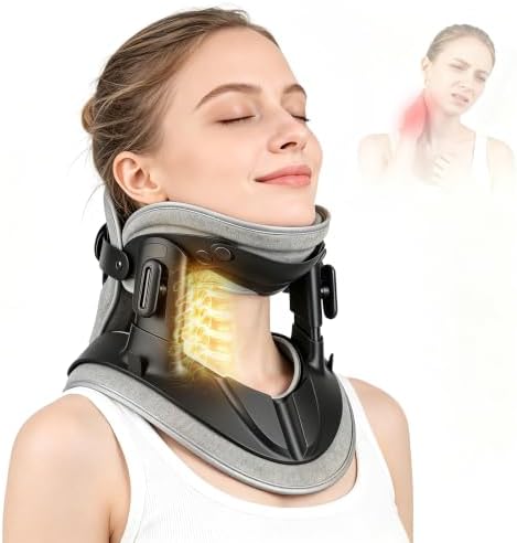 Adjustable Neck Traction Device for Spine Decompression and Pain Relief, Neck Braces for Neck Pain and Support,Neck Stretcher Cervical Traction