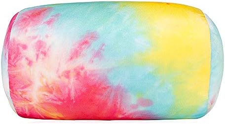 Neck Roll Pillow Tube Microbead Pillows Body Sopport Microbead Bolster 7 and 12Inches Travel Pillows for Chair Sleeping Car Seat Emotional Colorful Dormroom Accessory(Tie Dyeing)