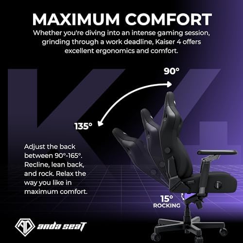 Anda Seat Kaiser 4 Large Gaming Chair for Adults - Ergonomic Green PVC Leather Gaming Seat with 6D Armrest, Comfortable Office Chair with Lumbar Support, Heavy Duty Wide Computer Seat