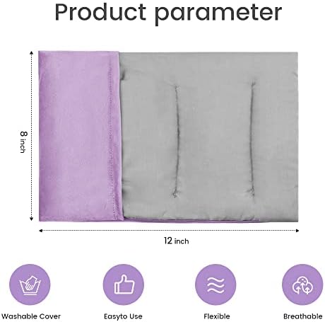 Microwave Heating Pad 8 * 12" Microwave Bean Bag Heating Pad for Neck and Shoulders, Moist Heat Pack Pillow Warm Compress for Knee, Muscles, Joints, Abdomen - Light Purple