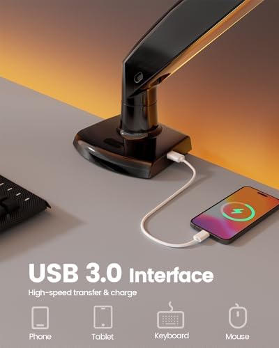 ErGear 17 to 49 inches Single Monitor Mount for Ultrawide Screens,Holds 26.5lbs,Heavy Duty Single Monitor Arm,Single Monitor Stand with Swivel,Tilt,Rotation for Home and Office,VESA 75/100mm