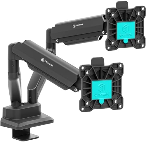 ONKRON Dual Monitor Arm 13-32 Inch, 22 lbs (x2), VESA 75x75-100x100, Black
