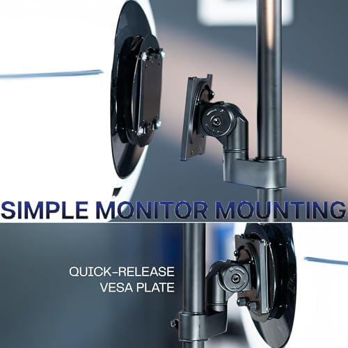 VIVO Single Ultra-Wide Monitor Desk Mount for up to 57 inch Ultrawide Screens, Extra Tall Heavy Duty Adjustable Stand Holds 59.4 lbs, Black, STAND-V157R