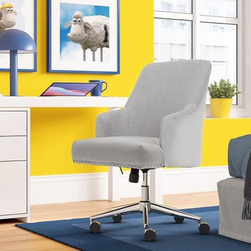 Serta Home Office Desk Chair with Low Padded Arms, Vanity Chair for Bedroom