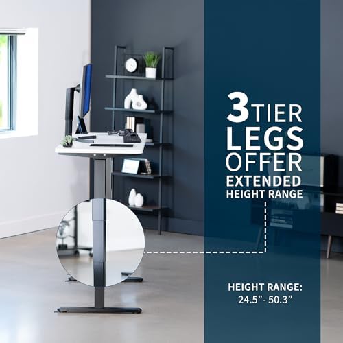 VIVO White 55 x 28 in Standing Desk, DESK-KIT-2B55W