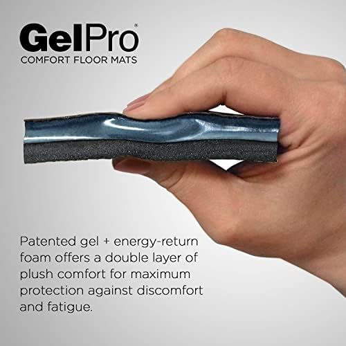 GelPro Elite Premier Anti-Fatigue Kitchen Comfort Floor Mat, 20x48, Lattice Light Grey Stain Resistant Surface with Therapeutic Gel and Energy-Return Foam for Health & Wellness