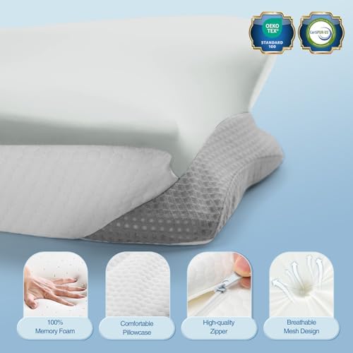 Krightlink Ergonomic Memory Foam Cervical Pillow Contour Design