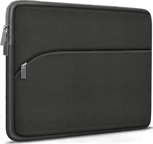 Laptop Sleeve Case 14 inch, Slim Portable Monitor Protective Cover with Front Pocket, Traveling Carrying Laptop Bag Compatible for MacBook Air/Pro, HP, Dell, Lenovo, Acer, Grey