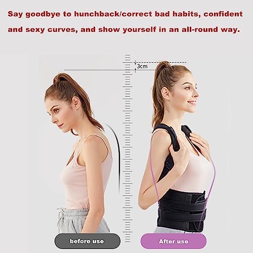 NICHOY Postural Extension Back Straightener, Kyphosis Support, Mild Scoliosis Rigid Posture Corrector Vest, Easy to Wear(A,XS-XS)