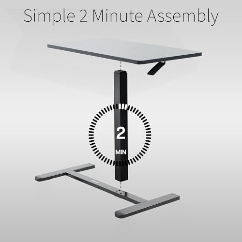 VIVO Black Mobile 32 x 16 inch Over Couch Laptop Table, CART-V02L