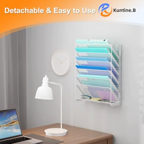 Kuntine.B Wall File Organizer Office Hanging Magazine Holder Wall File Organizer for Office Home