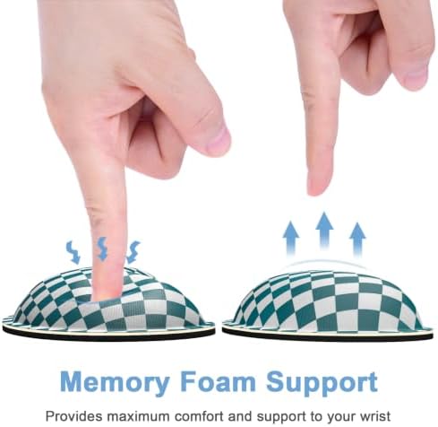 Dapesuom Mouse Wrist Rest, Cute Ergonomic Memory Foam Mouse Wrist for Computer Desk Mats Support, Hand Rest Pad Cushion for Gaming, Office, Laptop, Men, Women, Pain Relief & Easy Typing, Teal
