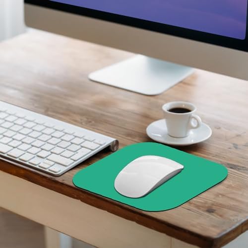 Mini Mouse Pad, 6x6 Inches, Waterproof Non-Slip Rubber Base, for Laptop, Keyboard Tray, Wireless Mouse, Home, Office, Travel (Dark Green)