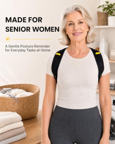 Seniors Women's Shoulder Posture Corrector, Upper Back Brace for Home Use