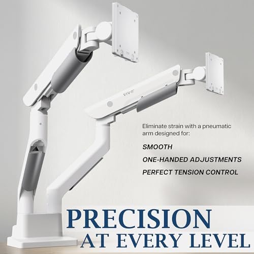 VIVO PRO Premium White Dual Ultrawide Desk Mount, 24-38" Screen, PRO-ST245W