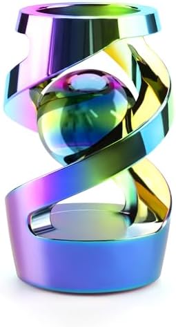 Kinetic Spinning Desk Toy, ADHD Stress Fidget Desktop Decor Rainbow