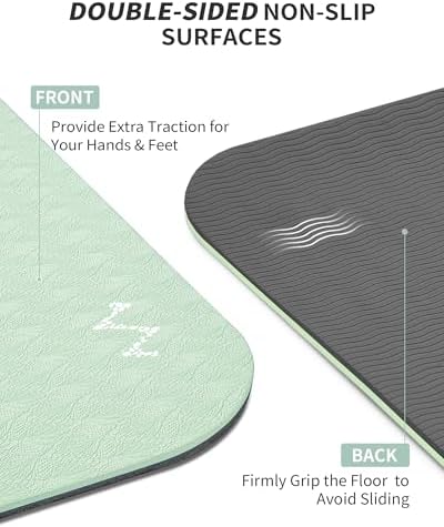 CAMBIVO 72''x48'' Large Yoga Mat, Extra Thick TPE Workout Mat