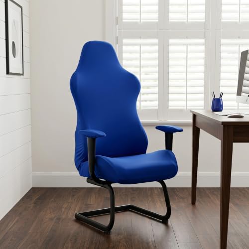 Deisy Dee Gaming Chair Cover, 4-Piece Stretch Computer Chair Slipcover with Armrest Cover, Universal Polyester Spandex Washable Chair Protector for Racing Office Reclining Chair