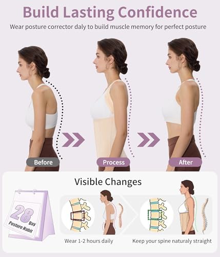 YERKOAD Back Brace for Women Breathable Back Straightener Posture Corrector