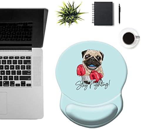 Ergonomic Wrist Support Mouse Pad - Comfortable Computer Mouse Pad with Non-Slip PU Base for Home Office Working Gaming (Cute Puppy)