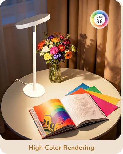 EDISHINE LED Desk Lamp, Table Lamp with High CRI 90+, 2 Adjustable Height