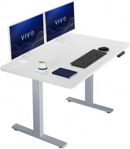 VIVO White 48 x 30 in Standing Desk, DESK-KIT-1G5W