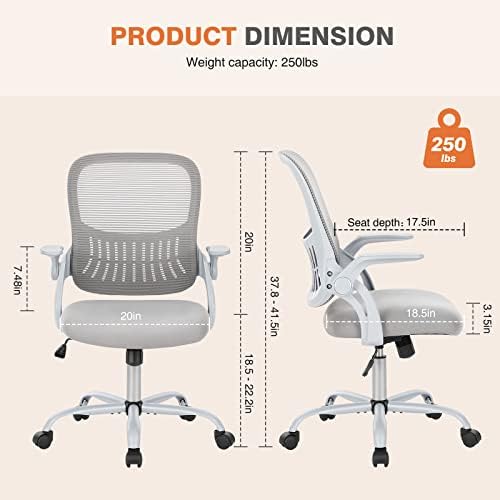 Sweetcrispy Ergonomic Computer Desk Chair, Mesh Office Chair
