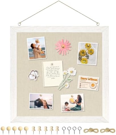 DOLLAR BOSS Double-Sided Bulletin Boards with Linen, 12"x12" Cork Board