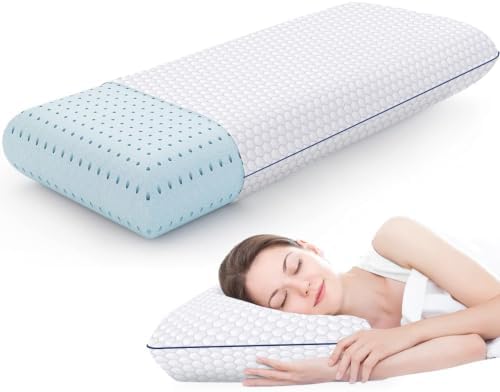 CushyOasis Memory Foam Pillows for Sleeping, Firm Bed Pillow, King Size