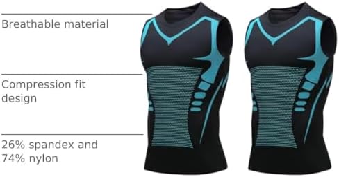 Compression Shirt Men Slimming Body Shaper Vest Crewneck Workout Tank Top