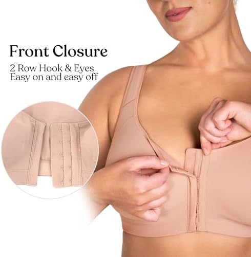 HSIA Posture Bras for Women Front Closure No Underwire Back Support Bra