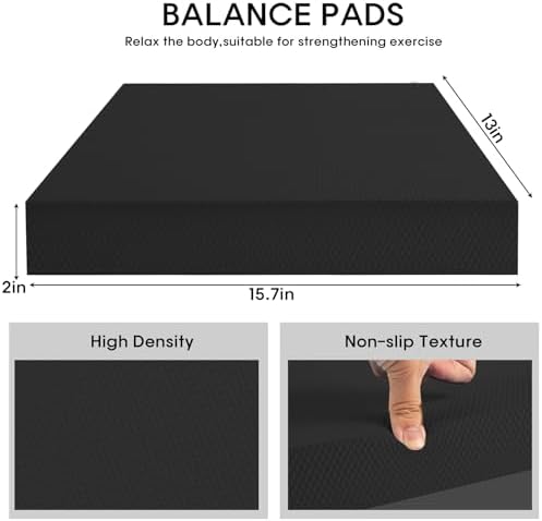 Exercise Balance Pad，Balance Foam Mat for Physical Therapy Equipment & Strength Stability Training, Slip Resistant Foam Mat for Yoga, Pilates, Meditation，Gardening knee pads