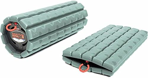 Brazyn Morph Foam Roller: Collapsible Travel Foam Roller for Back Pain Relief, Workout Muscle Recovery, Back Massager, Deep Tissue Leg Massage, Back Cracker (Sage, Traditional)