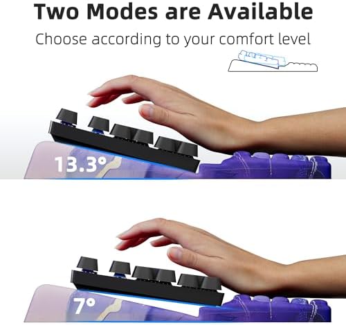 Ospelelf Computer Keyboard Stand Tilt with Wrist Rest, Comfy Ergonomic Keyboard Riser Holder for Desktop