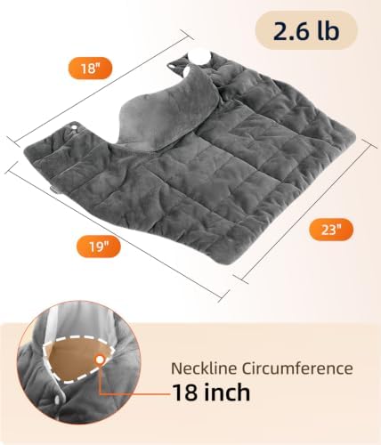 Comfytemp Heating Pad for Neck Shoulders Back, 2.6 Ib Weighted Heating Pad