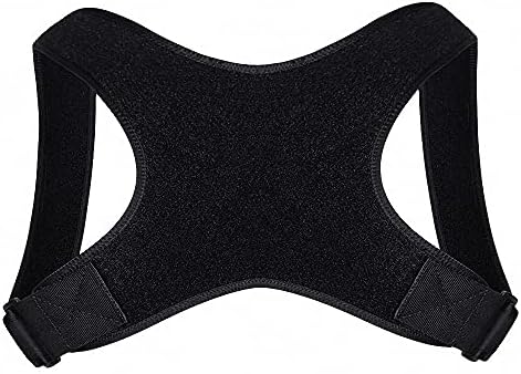 Posture Corrector Adjustable Back Support Belt Spine Back Shoulder Brace Support Belts Adult Invisible Hunchback Belts(B Black,L) (A Black,Small)