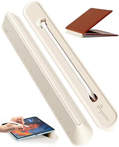 ergounion 3 in 1 Silicone Laptop Stand, Keyboard Riser for Ergonomic Typing/Reading, Portable Laptop Cooling Stand, for Home Office School and Travel, Oval Base, Bright Beige