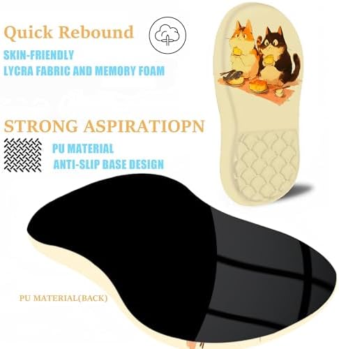 Ergonomic Mouse Pad with Wrist Rest,Soft Memory Foam Massage Design, and Non-Slip PU Base for Pain Relief, Gaming Mouse Pad for Desk, Home, Office
