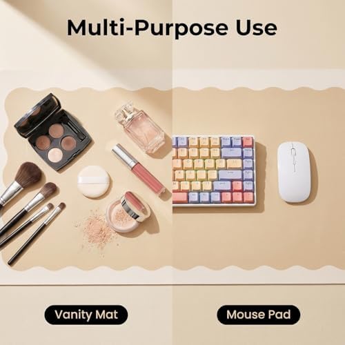 Makeup Mat for Vanity, Extra Long 11.8x31.5in Vanity Mat and Essentials