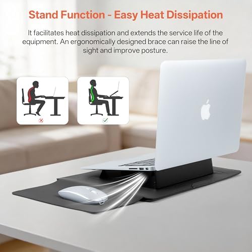 13-14 Inch Protective Laptop Sleeve with Stand, for MacBook Pro/MacBook Air