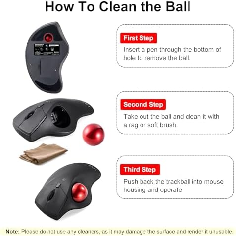 SANWA Trackball 34mm/1.34in, Replacement Ball for Logitech m575, m570, MX Ergo, Perixx, Kensington, Elecom, and Other Compatible Trackball Mouse, Glossy Orange