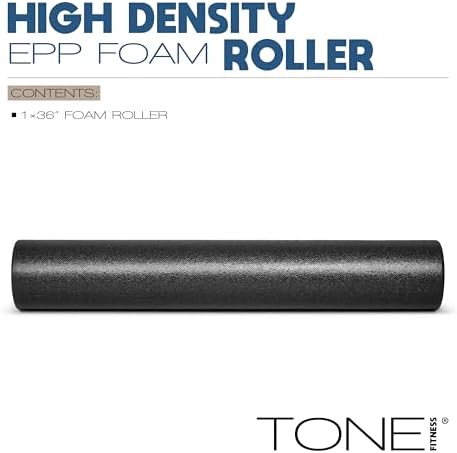 TONE Fitness Firm High-Density Foam Roller for Exercise, Massage & Recovery