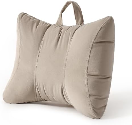 Back Support Cushion for Office Chair and Car Seat, Warm Beige